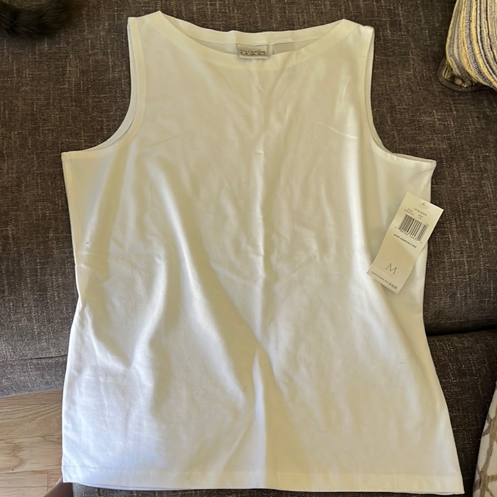 Liz claiborne (villager sport) white tank top size medium